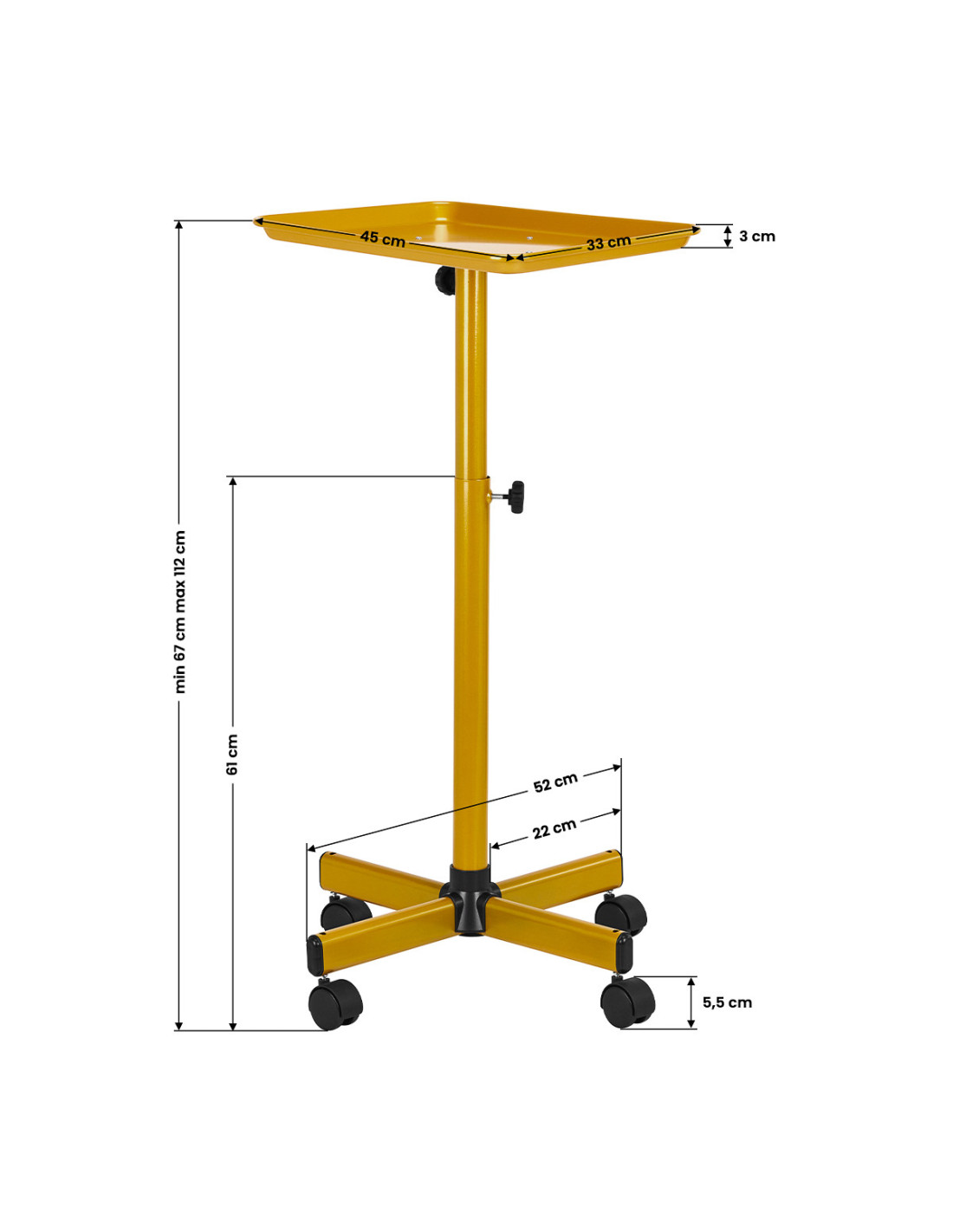 Gabbiano pomocnik fryzjerski L-121G złoty 