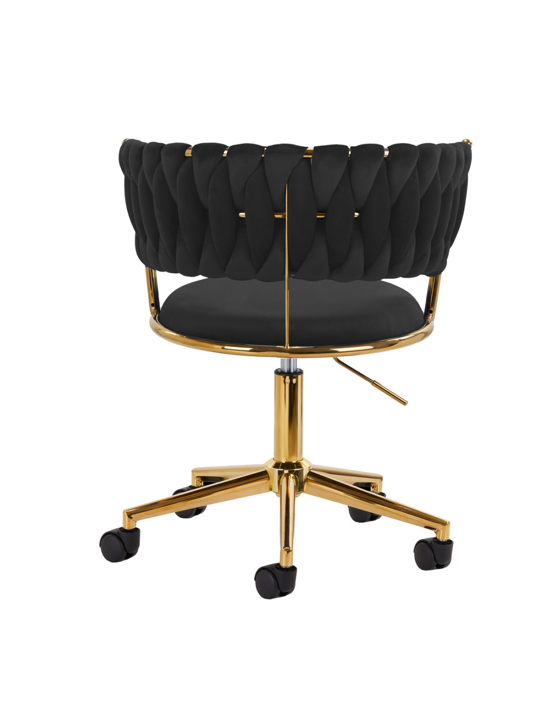 4Rico krzesło obrotowe QS-GW01G aksamit czarne 