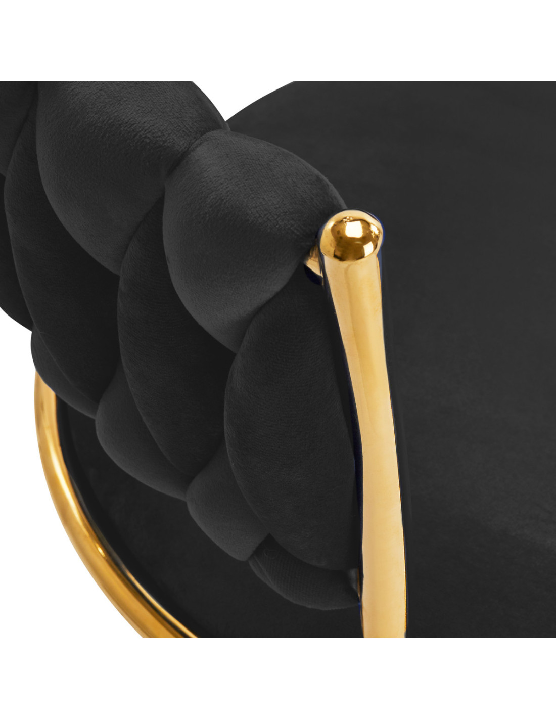 4Rico krzesło obrotowe QS-GW01G aksamit czarne 