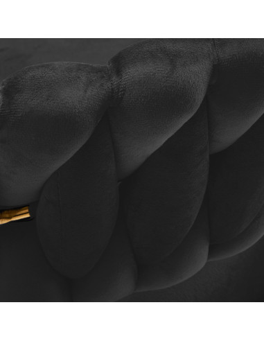 4Rico krzesło obrotowe QS-GW01G aksamit czarne 