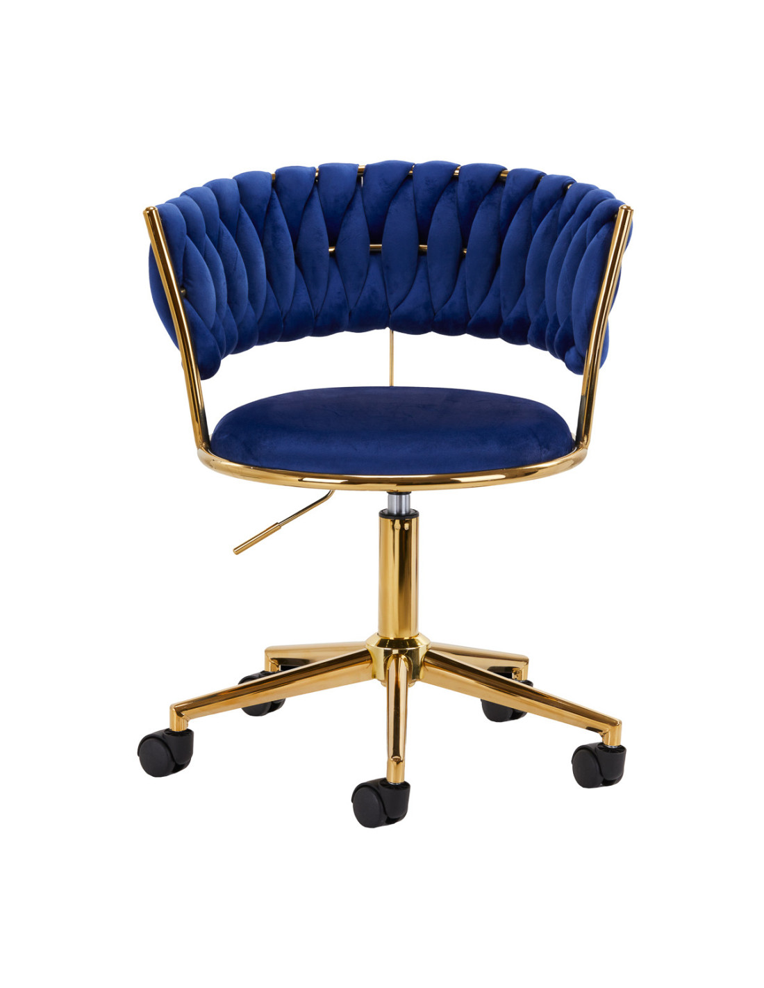 4Rico krzesło obrotowe QS-GW01G aksamit granatowe 
