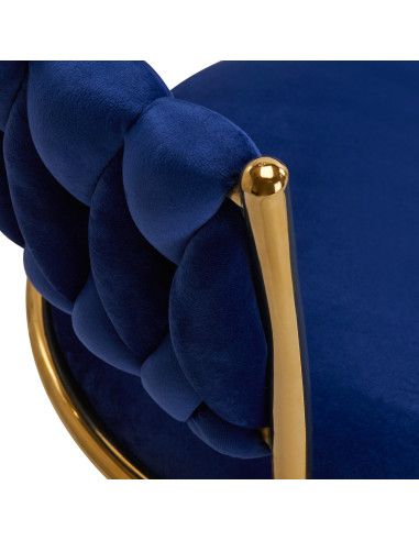 4Rico krzesło obrotowe QS-GW01G aksamit granatowe 