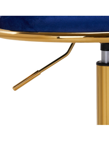 4Rico krzesło obrotowe QS-GW01G aksamit granatowe 