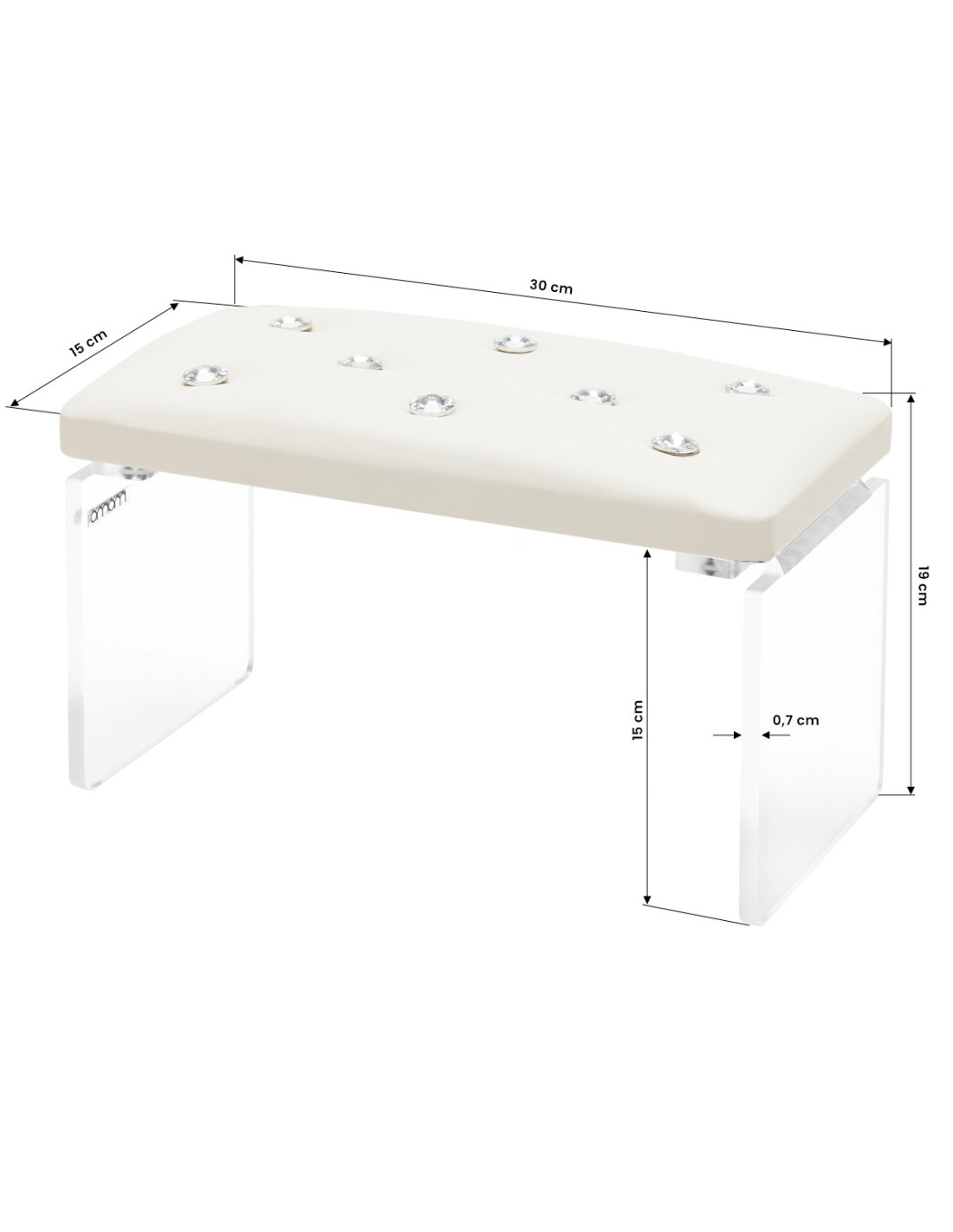 Podpórka do manicure Momo Diamond Ecru 