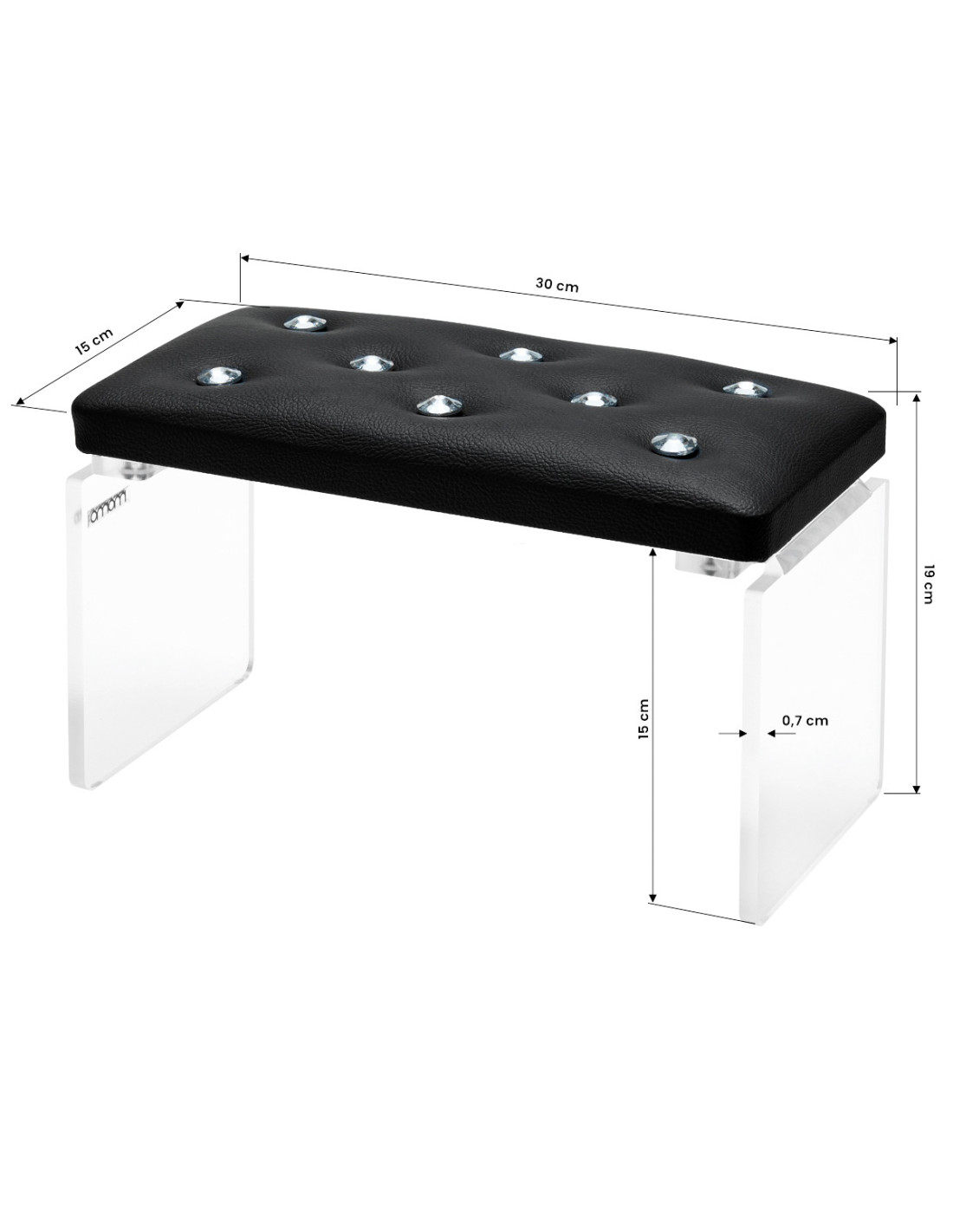 Porta manicure Momo Diamond Czarna 