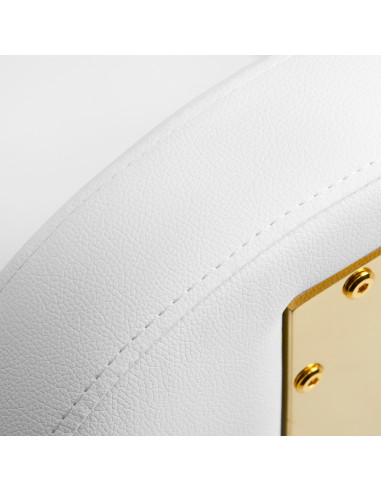 Taboret kosmetyczny AM-304G złoto biały 