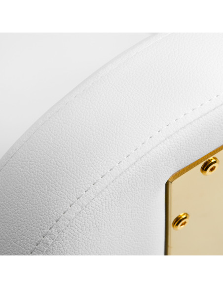 Taboret kosmetyczny AM-304G złoto biały 