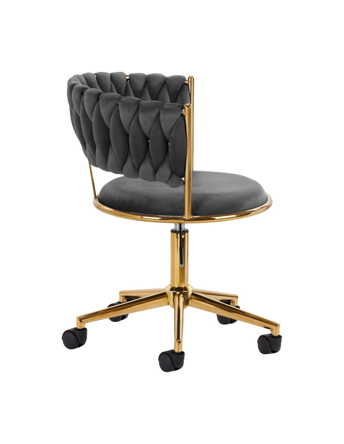 4Rico krzesło obrotowe QS-GW01G aksamit szare 