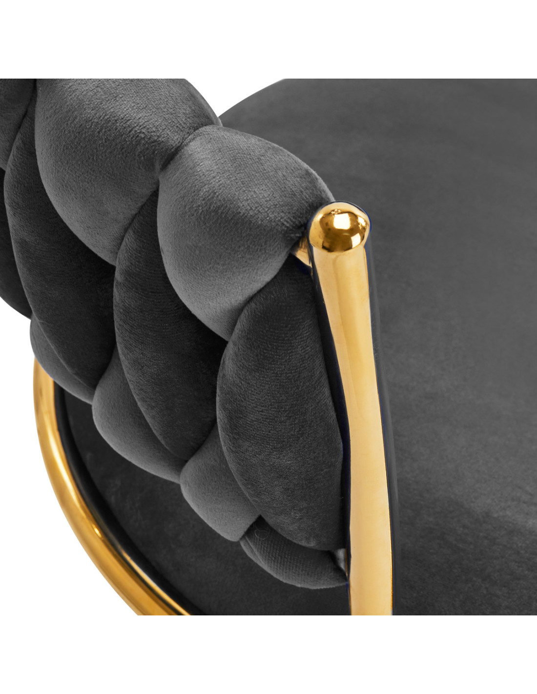 4Rico krzesło obrotowe QS-GW01G aksamit szare 