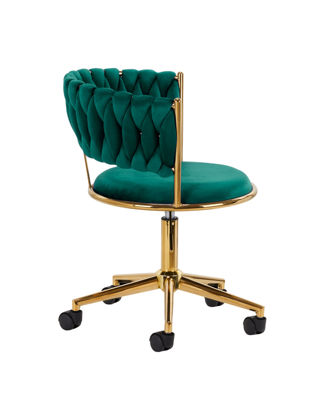 4Rico krzesło obrotowe QS-GW01G aksamit zielone 