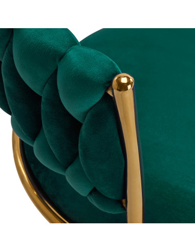 4Rico krzesło obrotowe QS-GW01G aksamit zielone 