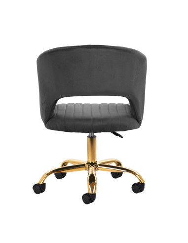 4Rico krzesło obrotowe QS-OF212G aksamit szare 