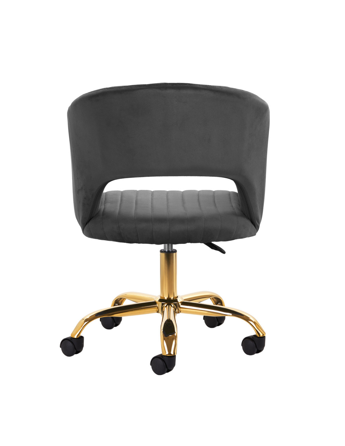 4Rico krzesło obrotowe QS-OF212G aksamit szare 