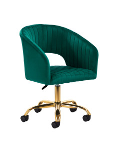 Chaise pivotante velours vert sissi