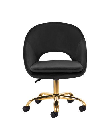 4Rico krzesło obrotowe QS-MF18G aksamit czarne 