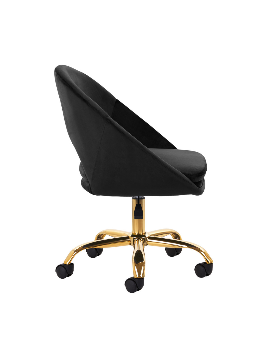 4Rico krzesło obrotowe QS-MF18G aksamit czarne 