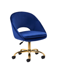 Mistra navy blue velvet swivel chair