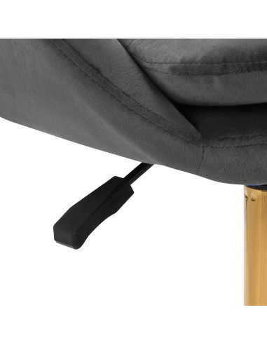 4Rico krzesło obrotowe QS-MF18G aksamit szare 