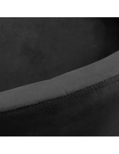 Fauteuil pivotant 4Rico QS-BL12G, velours noir 