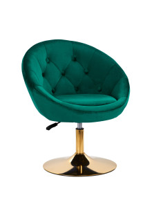 4rico qs-bl12g green velvet swivel chair