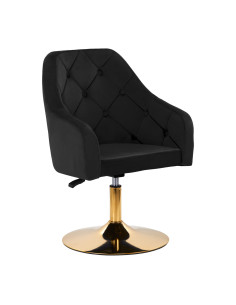 4rico qs-bl14g swivel chair black velvet