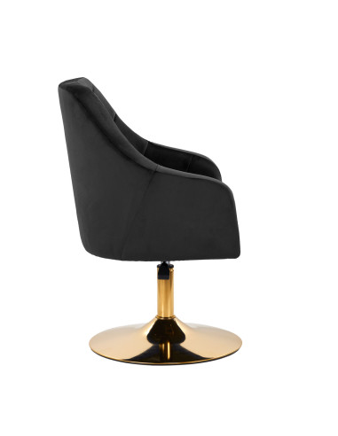4Rico fotel obrotowy QS-BL14G aksamit czarny 
