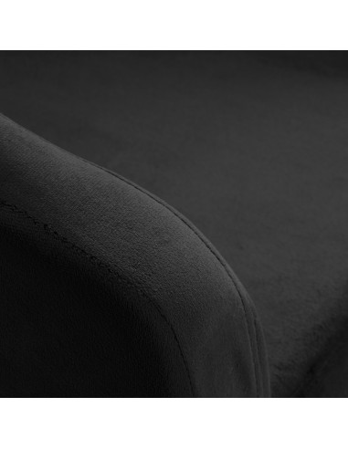 4Rico fotel obrotowy QS-BL14G aksamit czarny 