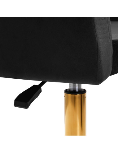 4Rico fotel obrotowy QS-BL14G aksamit czarny 