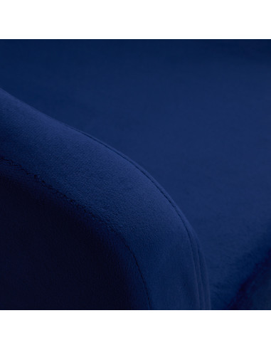 4Rico fotel obrotowy QS-BL14G aksamit granatowy 