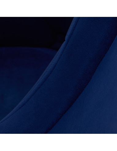 4Rico fotel obrotowy QS-BL14G aksamit granatowy 