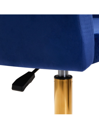 4Rico fotel obrotowy QS-BL14G aksamit granatowy 