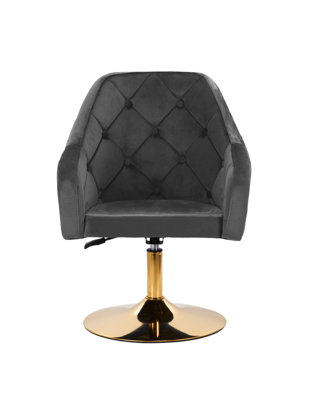 4Rico fotel obrotowy QS-BL14G aksamit szary 