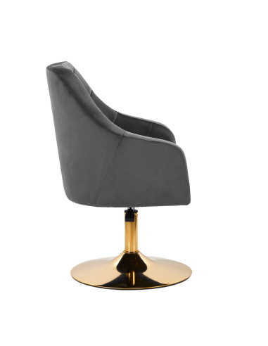 4Rico fotel obrotowy QS-BL14G aksamit szary 