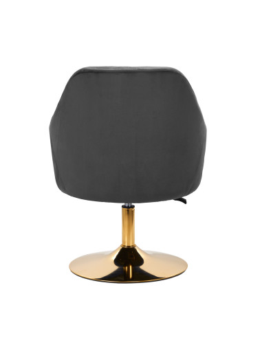 4Rico fotel obrotowy QS-BL14G aksamit szary 