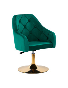 4rico qs-bl14g green velvet swivel chair