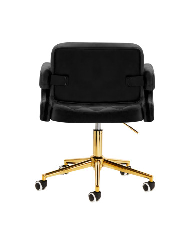 4Rico Krzesło obrotowe QS-OF213G aksamit czarne 