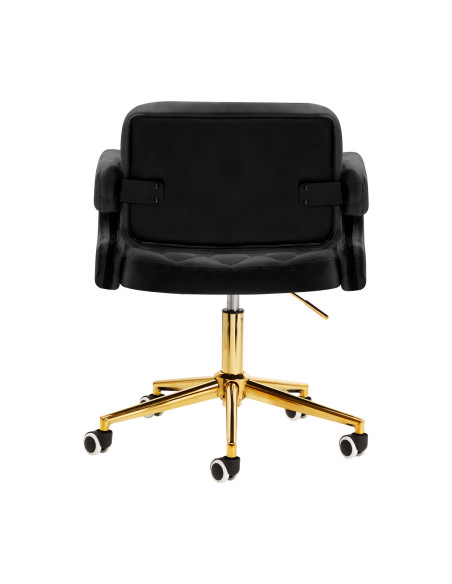 4Rico Krzesło obrotowe QS-OF213G aksamit czarne 