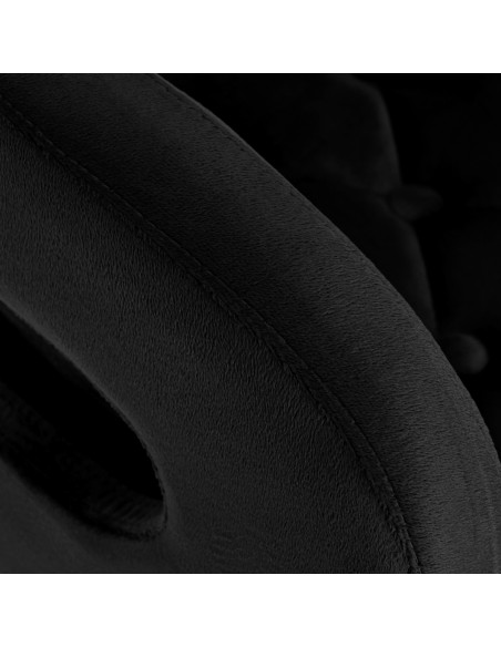 4Rico Krzesło obrotowe QS-OF213G aksamit czarne 