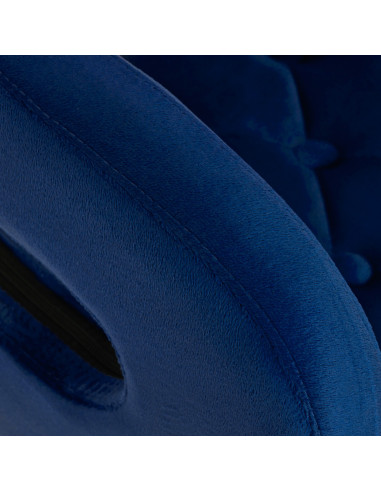 4Rico Krzesło obrotowe QS-OF213G aksamit granatowe 