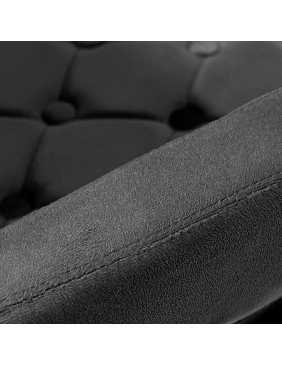 Royal Luxury Velvet Chair braccioli con cuciture grigie