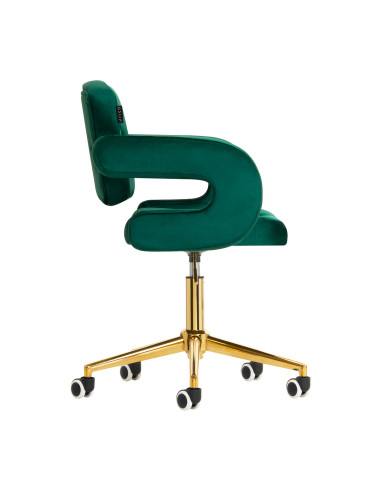 Royale Velvet Luxury Chair Green Side View