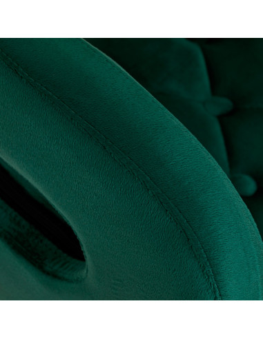 Royale Chair Luxury Green Velvet Armrest View