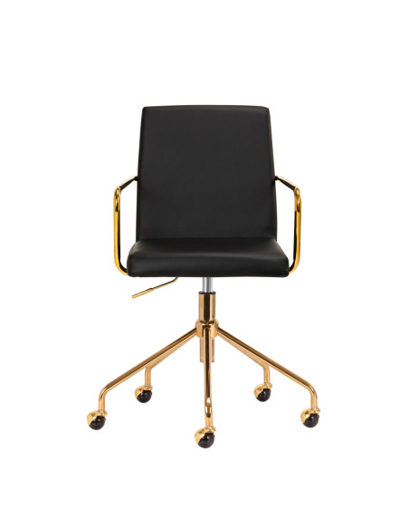 Krzesło Kosmetyczne QS-OF211G złoto czarne 
