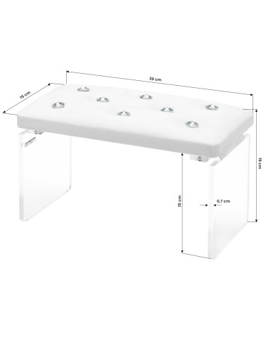 Podpórka für die Maniküre Momo Diamond Welur Ecru 