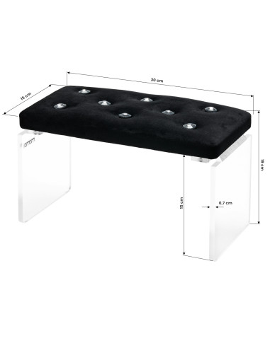 Supporto per manicure Momo Diamond Welur Czarna 