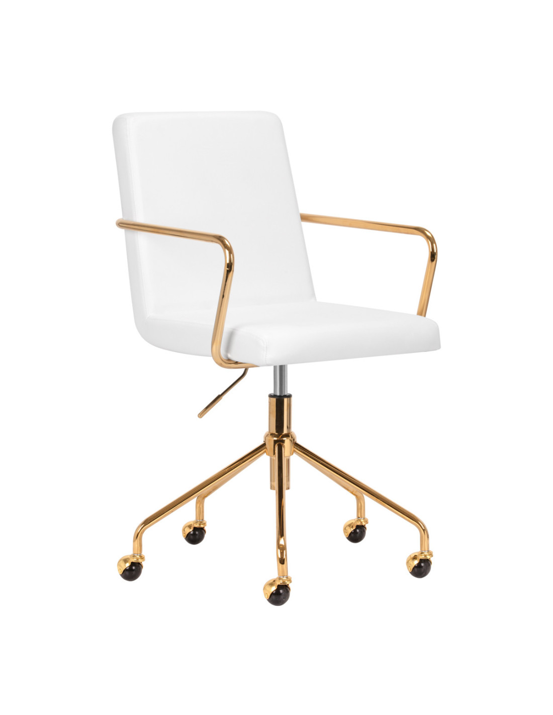 Krzesło Kosmetyczne QS-OF211G złoto białe 