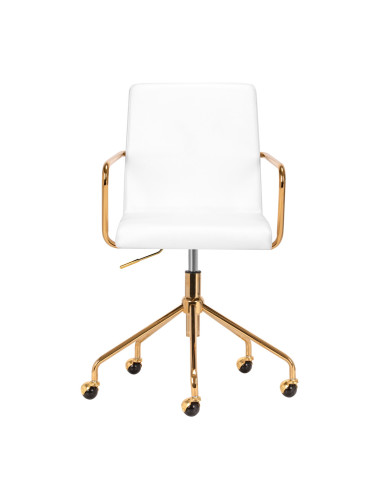 Krzesło Kosmetyczne QS-OF211G złoto białe 