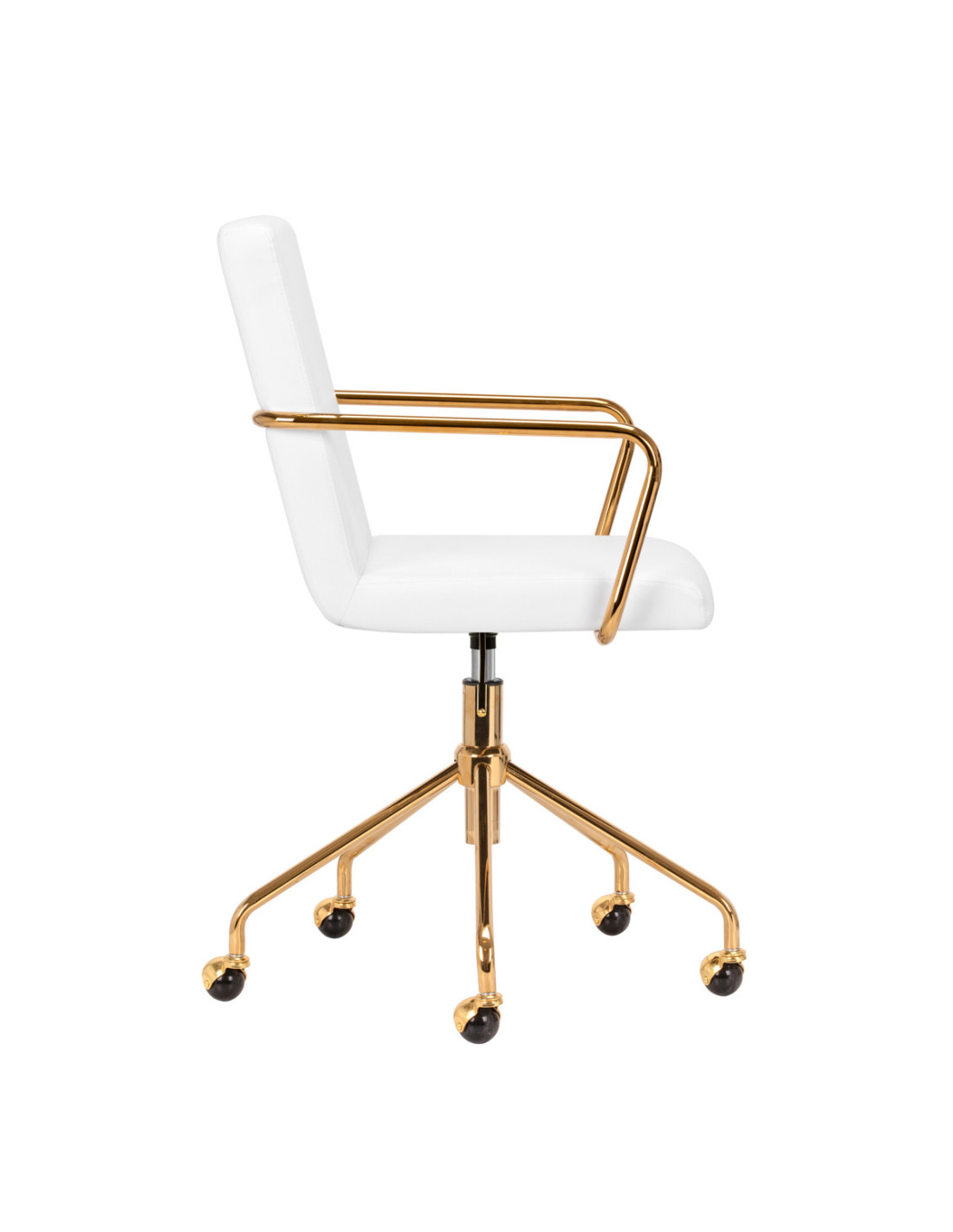 Krzesło Kosmetyczne QS-OF211G złoto białe 