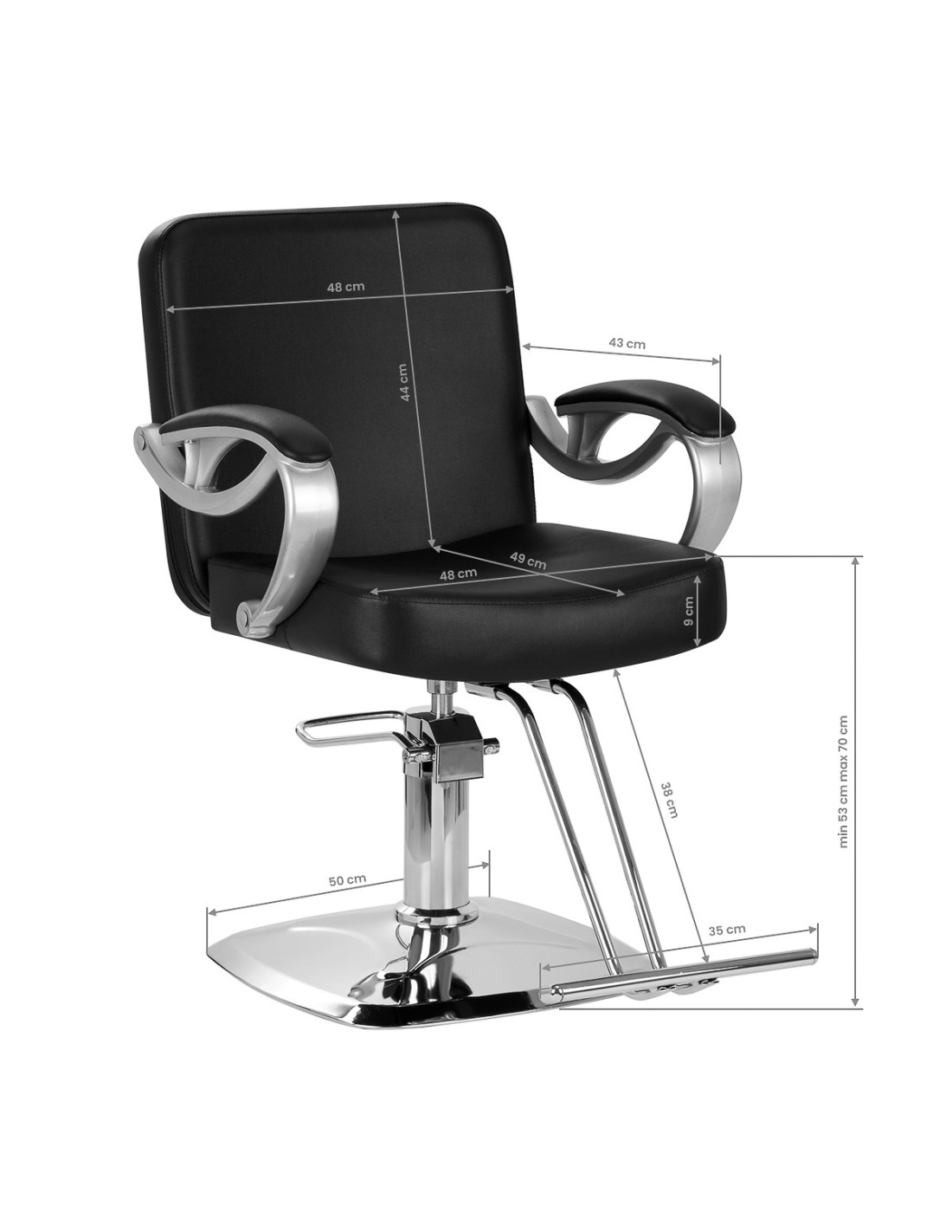  Fauteuil de coiffure hair system za31 noir 