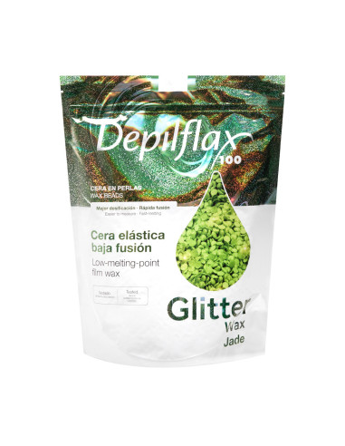 Depilflax 100 elastyczny wosk do depilacji o niskiej temperaturze topnienia perłowy Jade 1000 g 